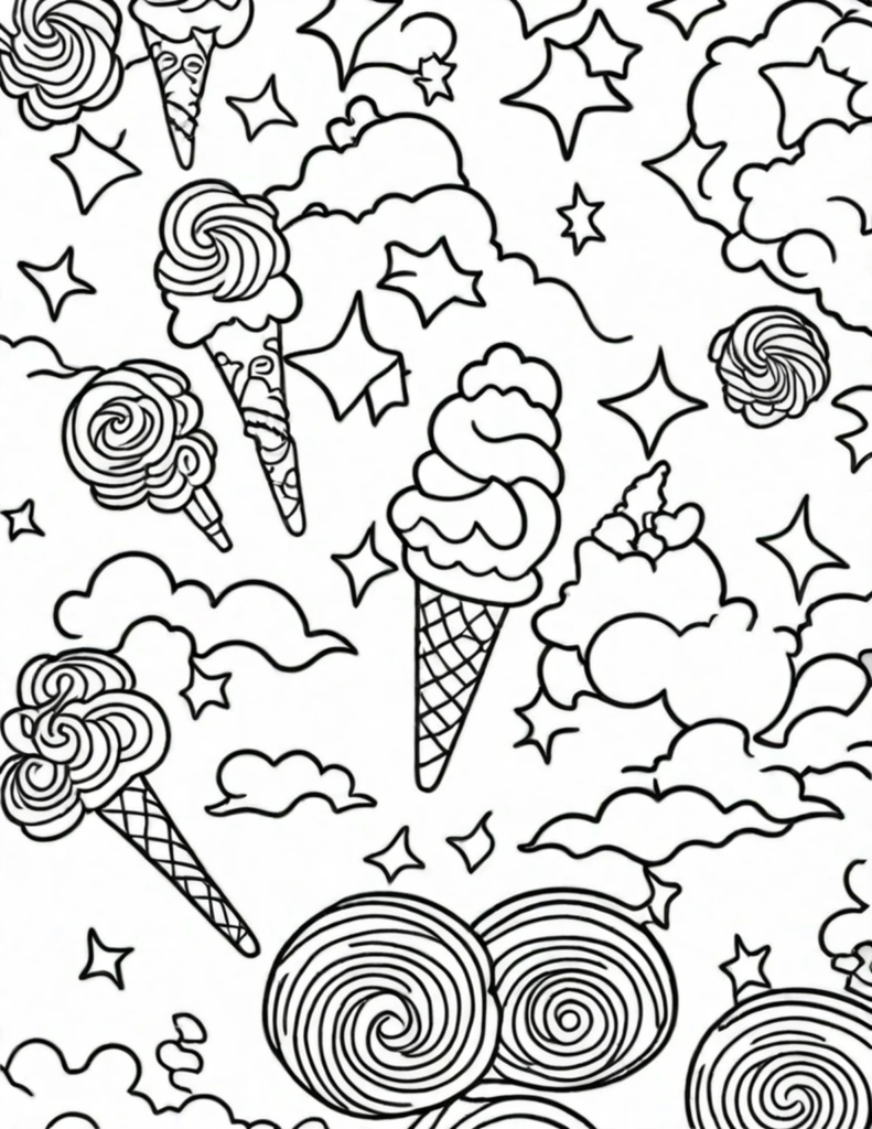 ice cream coloring book